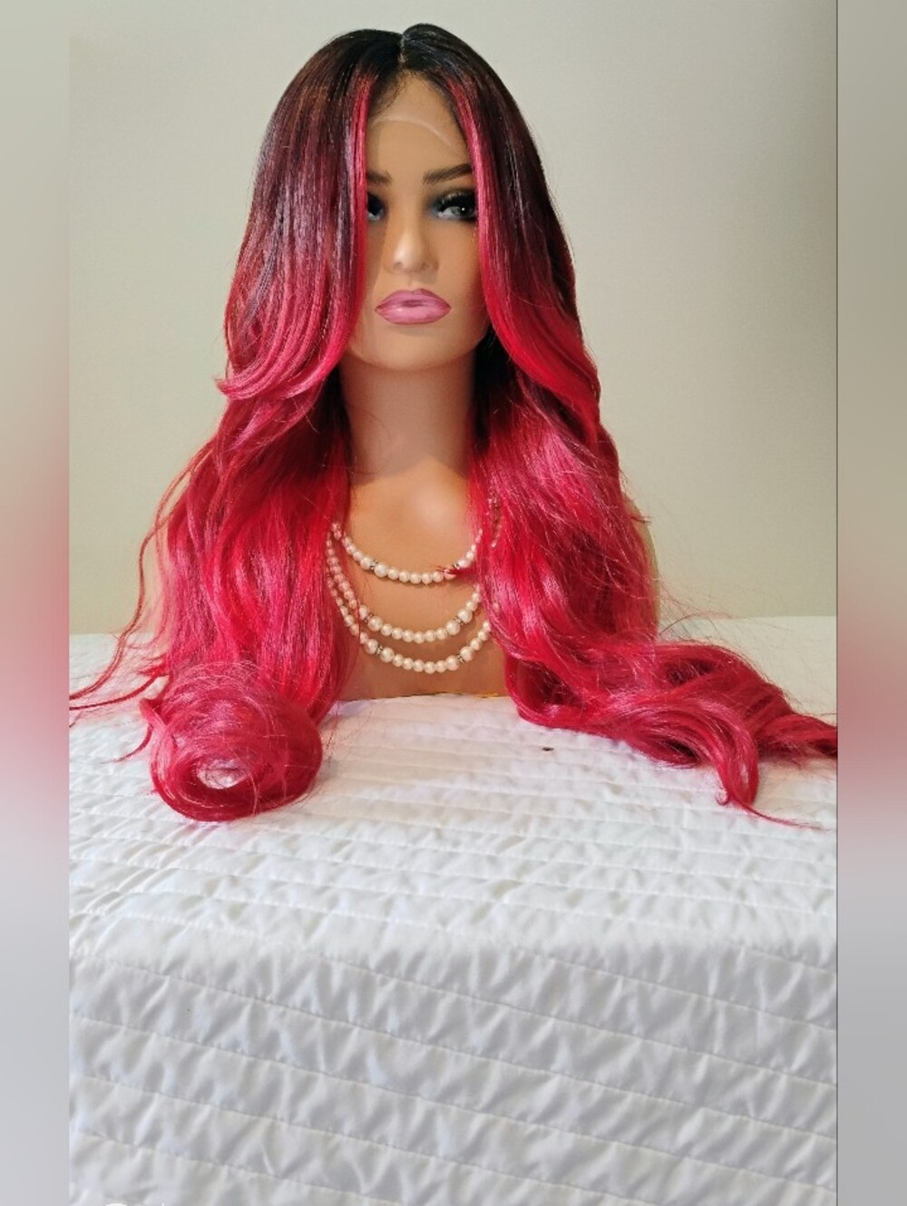 Outre Gloriana HD Transparent Lace Front Wig - DRFF Cardinal Red Ombre